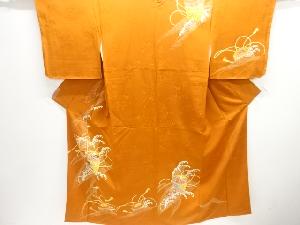 未使用品　貝桶に菊楓模様刺繍訪問着